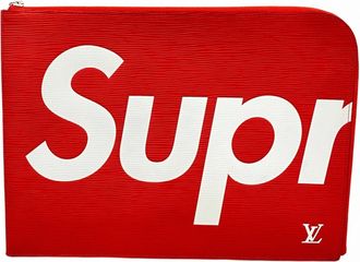 Louis Vuitton Red Color Clutch Bag (Pre-Owned)