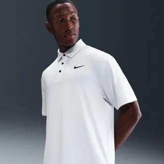 Nike Mens Tour Dri-FIT Solid Golf Polo in White | FZ7481-100