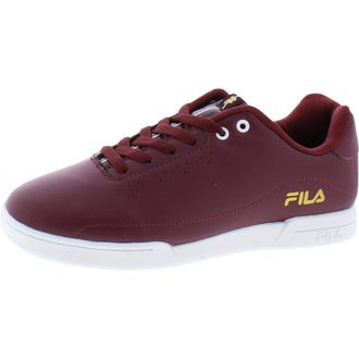 Fila Fila Womens Wisteria Faux Leather Logo Athletic Shoes, Purple, 9