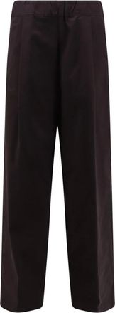 Semicouture Wide Broeken - Dames - Wijde Broeken - Bruin - L - Katoen - Broeken