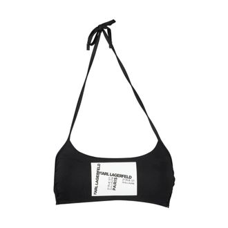 Karl Lagerfeld Bikinis, female, Black, Size: XS Band Swimsuit