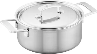 Demeyere Industry 5, 5.5 qt Stainless Steel Dutch Oven Made in Belgium