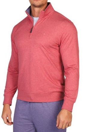 Tailorbyrd French Terry Quarter Zip Pullover in Sunwashed Red at Nordstrom Rack, Size Xx-Large