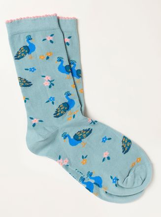 Fat Face FatFace Green Haze Peacock Socks