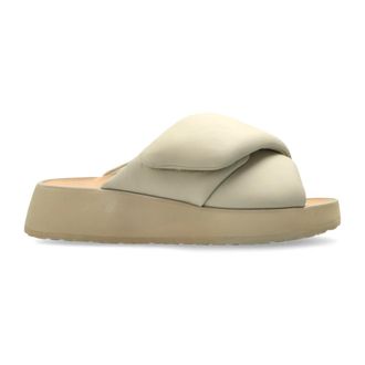 Birkenstock Sliders, female, Beige, Size: 10 US Theda Cross Strap