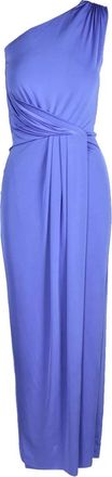 Access Fashion One-Shoulder Midi Dress with Draped Bodice