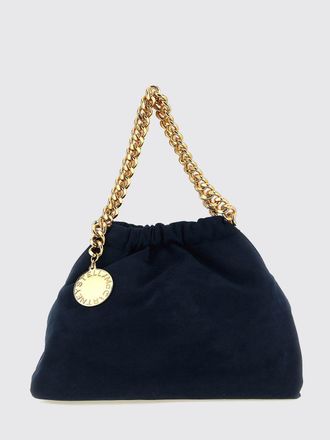 Stella McCartney Faux Suede Mini Bag with Chain Handle and Charm