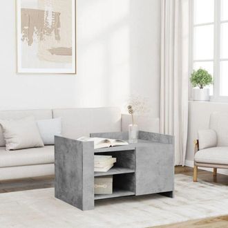 vidaXL Tavolino Salotto Grigio Cemento 80x50x50 cm Legno Multistrato - Vidaxl