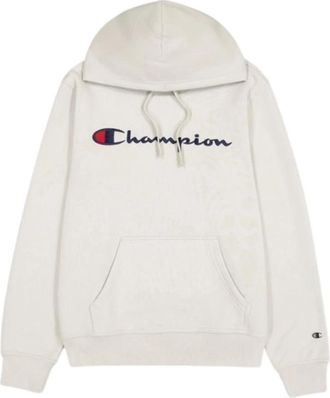 Champion Beige Hoodie met geborduurd logo - Heren - Hoodies - Beige - 2XL - Hoodies & sweatvesten