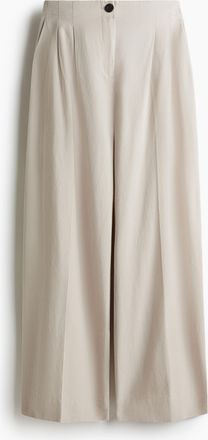 H&M Weite Hose aus Leinenmix - Brown