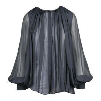 Semicouture Dames, Blouses & Shirts, Grijs, Maat: M Voile