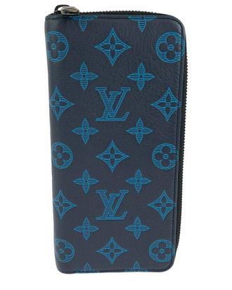 Louis Vuitton Blue Monogram Shadow Zippy Wallet (Authentic Pre-Loved)