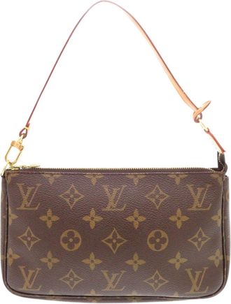 Louis Vuitton Brown Monogram Canvas Pochette Pouch (Pre-Owned)