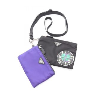 Prada Black Blue Multi-Color Nylon Pouch (Pre-Owned)