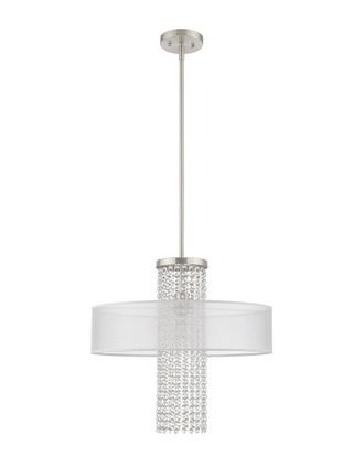 Livex Lighting Livex Bella Vista 1 Lt Brushed Nickel Pendant Chandelier