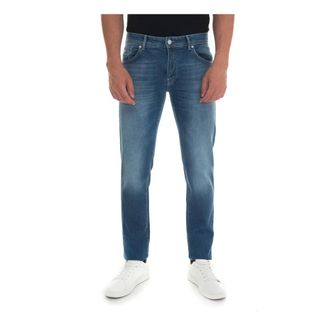 Marco Pescarolo Contrast Gestikte Denim Jeans - Heren - Jeans - Blauw - Maat: W40 Denim