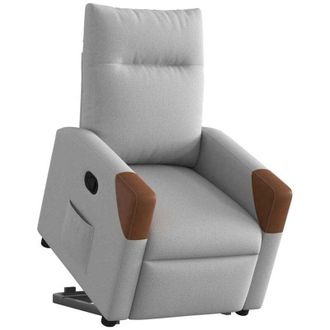 vidaXL Sill&oacute;n Reclinable Elevable De Tela Gris Nube Vidaxl