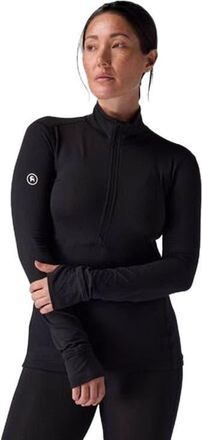 Backcountry Pines Micrrid Ultra-Lt Baselayer 1/4-Zip Top - Womens in Black at Nordstrom, Size X-Small
