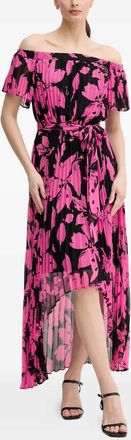 Joseph Ribkoff Abito a fiori con spalle scoperte - Rosa