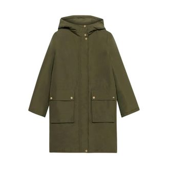 Brooks Brothers Waterafstotende Gewatteerde Parka - Dames - Parka Jassen - Groen - M - Polyester - Jassen