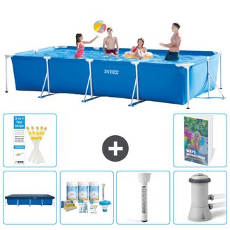 Intex Piscina Con Estructura Rectangular - 450x220x84 Cm - 7-piezas S52