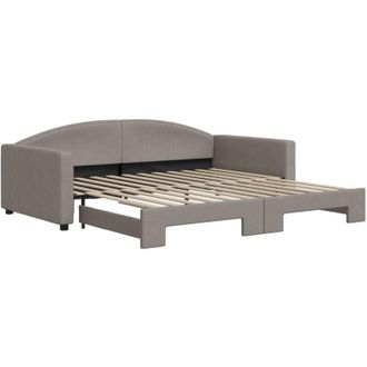 vidaXL Sof&aacute; Cama Nido Tela Gris Taupe 100x200 Cm Vidaxl