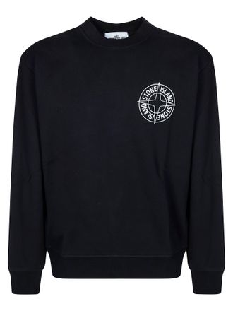 Stone Island Black White Circular Logos Sweatshirt