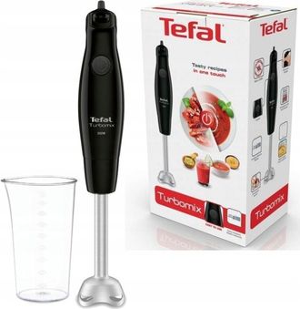 T-fal Batidora De Mano Tefal Turbomix Hb121838 Negra, 350 W, 2 Cuchillas