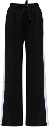 Dolce & Gabbana Wijde sweatpants - Dames - Sweatpants - Zwart - XS - Katoen - Broeken
