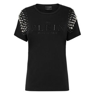 Philipp Plein Dames, Tops, Zwart, Maat: XS Katoen