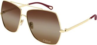Chlo&eacute; Sunglasses, unisex, Yellow, Size: 62 MM Aly Sunglasses