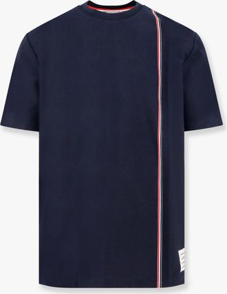 Thom Browne Cotton t-shirt with iconic stripes motif - THOM BROWNE - gender_Man
