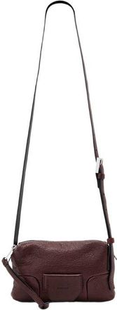 AllSaints Ares Micro Leather Crossbody Bag in Burnt Umber Red at Nordstrom