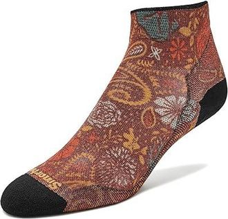 Smartwool Bike Zero Cushion Paisley Print Ankle Socks Cycling Sock Picante : LG (Womens Shoe 10-12.5), Merino/Nylon/Polyester