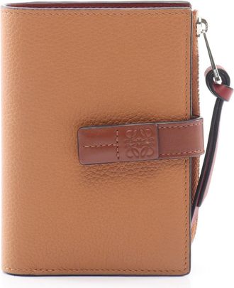 Loewe Brown Red Color Leather Wallet (Bi-Fold) (Pre-Owned)
