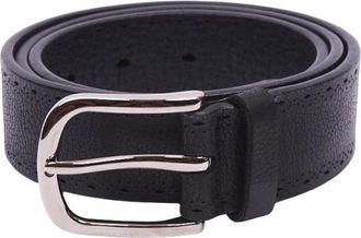 Orciani Leren riem met lasergravures - Heren - Riemen - Zwart - 105 CM - Accessoires