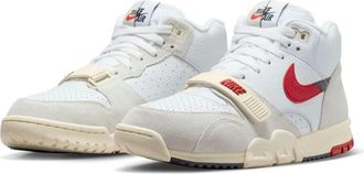 Nike Mens Nike Air Trainer 1 DZ2547-100 Sneakers White Red Leather Training Shoes