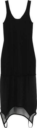 Fendi trompe-loeil-effect midi dress - women - Viscose/Polyamide/Silk/Elastane - 38 - Black