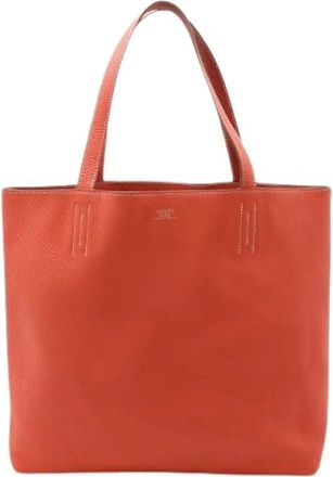 Herm&egrave;s Pre-owned Double Sens 36 Taurillon Clemence Tote Bag - Pre-owned - Mujer - Rojo - ONE SIZE
