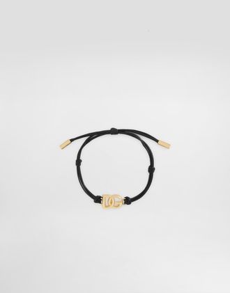 Dolce & Gabbana Cord Bracelet With Small Dg Logo - Man Bijoux Multi-colored Metal Onesize