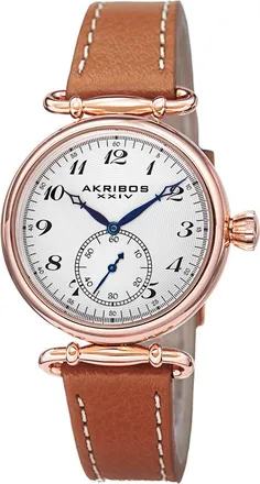 Akribos XXIV Akribos Xxiv Womens Leather Watch