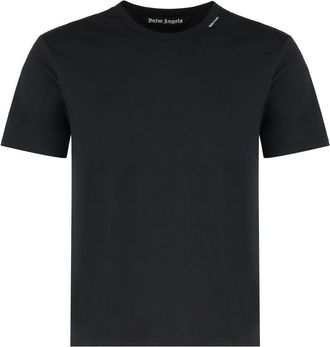 Palm Angels Crew Neck T-Shirt In Cotton