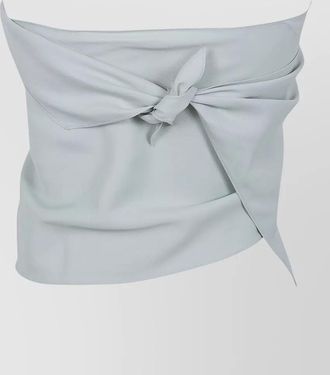 Alberta Ferretti asymmetric wrap skirt knot detail design