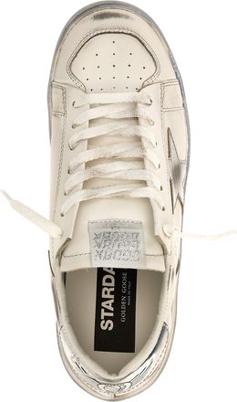 Golden Goose Womens Silver Cowhide Athletic Sneakers