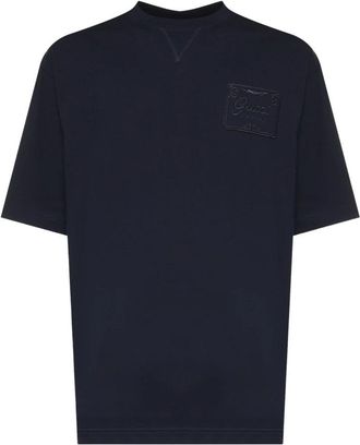 Gucci S/S T-Shirt Heavy Cotton Jersey 4055 - Heren - T-shirts - Blauw - 2XL - Katoen - Tops