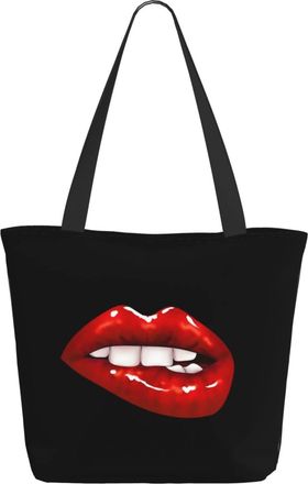 AOOEDM WomanS Red Lips Ladies Shopping Bag 13x11x7in.The Perfect ValentineS Day Gift.It Is The Best ValentineS Day Gift For Mom, Daughter, Wife,Etc