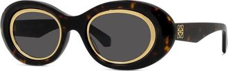Loewe Anagram Zonnebril Ovaal - Dames - Zonnebrillen - Veelkleurig - ONE Size - Accessoires