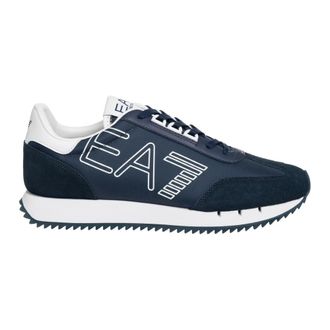 Emporio Armani Multicolor Vetersluiting Sneakers - Heren - Sneakers - Blauw - 41 1/3 EU - Schoenen