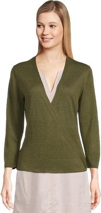 Tommy Bahama Addison Linen Rayon Cardigan Womens Clothing Palm Verde : LG (US 12-14), Linen/Viscose