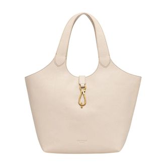 Twinset Tassen, Dames, Beige, ONE Size, Leer, Grote Leren Tote